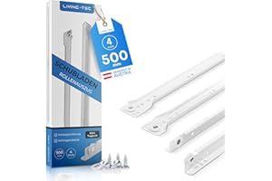 LIVING TEC® Schubladenschienen 500mm - 4 PAAR Rollenauszug Weiß Teilauszug - Leichtgängiger Schubladenauszug - Schubladenauszüge in vielen Größen - Auszugsschienen Stahl 1mm stark - Auszug bis 20kg