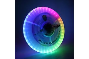 Lotvic Frisbee, frisbee, disco luminoso a LED, Ultimate Frisbee, anello per frisbee, sicuro, impermeabile, ricaricabile, giocattolo dai 6 7 8 9 10 anni, 7 modalità dinamiche, 175 G, 27 cm (colorful)