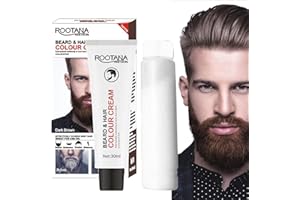 GENERICO Tintura per Barba da Uomo - Shampoo Scurente Naturale - Crema a Lunga Durata con Effetto Naturale