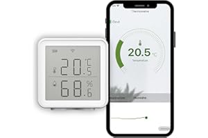 Konyks Termo, Thermomètre Hygromètre connecté Wi-Fi, Lecture à distance, déclenche d'autres appareils Konyks en fonction des mesures, Compatible Alexa et Google Home