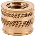 E-Z LOK Threaded Insert for Plastic Tapered Single Vane Brass Thread Inserts 1/4-20 Pack of 50