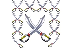 Haconba 20 Pieces Inflatable Pirate Swords Inflatable Sword Toy for Halloween Decoration Birthday Swimming Pool Party Cosplay Costume Accessories Stage Props Water Toy