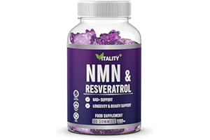 SUNSHYNE NAD+ & Resveratrol Gummies | 1100mg | 60Gummies | 1 Month Supply | Anti-Aging & Cellular Health Support