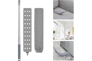 VIGOEXPRESS ARTICLEAN Teleskopowa szczotka do kurzu, zmywalna teleskopowa rączka do kurzu, płaska 2,15 m, wysuwana z kołdrą z mikrofibry, wydajne czyszczenie bez