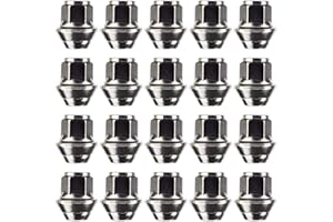 GASUPPLY Set of Alloy Wheel Nuts. M12 x 1.5, Taper Washer, 19mm Hex, Compatible With Ford Alloy Wheels & More (20)