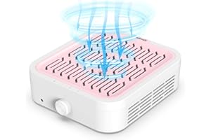 Adonafy Professional Nail Dust Collector: Powerful Nail Extractor Fan Dust Collector with HEPA Filter - Portable Dust Extractor Nails for Salon Home, 28-45 Manicure Enthusiast, Pink