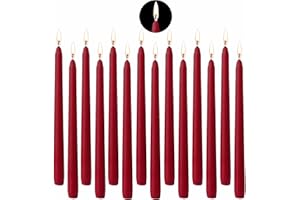 BEYAOBN Świeczniki Świece stożkowe 10-calowy zestaw świec w sztyfcie, wysokie świece stożkowe Bezkroplowa bezzapachowa świeca obiadowa Wosk parafinowy z bawełnianymi knotami