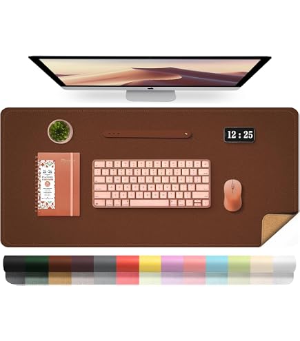 Sous-Main De Bureau En Cuir,160 X 50 Cm Grand Tapis De Souris, Tapis De