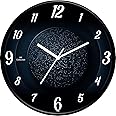 IIK COLLECTION Plastic Abstract Theme Round Analogue Clock with Glass for Home (Multicolour, 28 x 28 x 6 cm)