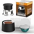 Triplot Reusable Vertuo Capsules Kit, 100pcs 63mm Aluminum Foil Seal Lids, Silicone Seat, Coffee Tamer, Stainless Steel Funnel for Refilling Nespresso Vertuo Pods (Pods Not Included) - 1 Count