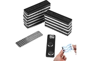 DHISPERARES 12 Pares Imanes para Cortinas Opacas, Cerradura Magnética, 4,5 cm x 1,3 cm Imanes Potentes para Cortina Opaca, Autoadhesivos Magnético Accesorios Iman Adhesivo para Mosquiteras y Cortinas