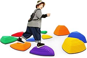 ‎ARK MIIDO Balanciersteine für Kinder, Rutschfeste Stapelsteine Balanciersteine für Innen und Außen, Kinder Gartenspielzeug zur Förderung von Balancev Koordination 11 Stück