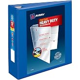 (7.6cm, Pacific Blue) - Avery 7.6cm Heavy Duty View 3 Ring Binder, One Touch EZD Ring, Holds 22cm x 28cm Paper, 1 Pacific Blu