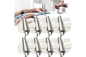 Ellxen 8 Stück Rollsaum Nähfuß,Näh Rollsaumfuß Set,Universal Nähen gerollt Hemmer Fuß,Breite Schmale Nahtführung,Rollsaum-Nähmaschinen-Nähfußsatz,Für Heimgebrauch Gewerblich(3-10mm)