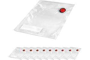 Lacor - 69695 - Vakuumbeutel für Lebensmittel, Smart, Spezialventil für Vakuum, Zip-Verschluss, Kennzeichnung, wiederverwendbar, gefrierschrank- und kühlgeeignet, BPA-frei, 10 Beutel, 20 x 23 cm