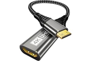 BRV Explorer Mini HDMI Auf HDMI Adapter, 4K 60Hz, 3D HDR 18Gbps, Kompatibel Mit DSLR, Camcorder, Laptop, Tablet, HDTV, Projektor, Kamera
