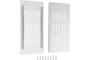 QIMEI-SHOP Griglia di Ventilazione Rettangolari Griglia d'aria Alluminio Griglie D'Aerazione con Vite per Sfiato di Porte Armadi Scarpiere 15 x 8cm Argento 2 Pezzi
