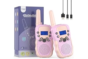 Spielzeug 3-12 Jahren Junge Mädchen, Bakoherp Walkie Talkies für Kinder Aufladbar mit 8 Kanäle, Kinder Walkie Talkie Wiederaufladbar mit VOX Funktion & Tastensperre für Abenteuer, Camping, Wandern