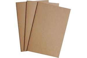 Wanderings Grande Insertos para Cuaderno de Viaje, Recargas para Diario Grande, 18x27 cm, 3 Cuadernillos, 180 Páginas en Blanco, Recambios para Cuadernos de Viaje para Diarios, Agendas, Planificadores