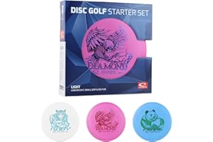 DYNAMIC DISTRIBUTION Set Disc Golf 3 Disques Light – Latitude 64 – Ruby, Diamond & Pearl – Kit Débutant Léger – Idéal Adultes & Enfants