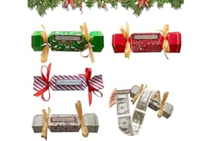 DAMIGHT 4 Pack Christmas Money Gift Box, Christmas Money Pull Box for Cash Gift, DIY Candy Shaped Money Holder with Pouch, Funny Surprise Money Boxes for Kids Adults for Holiday Cash Gifts Packaging (C)
