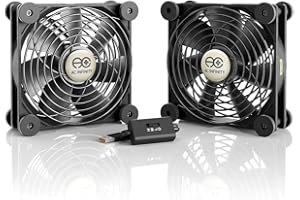 ‎AC INFINITY AC Infinity MULTIFAN S7, Leiser Doppel 120mm USB Lüfter für Receiver DVR Playstation Xbox Computer Schrank Kühlung
