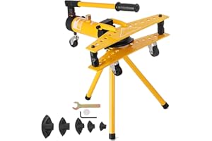 VEVOR Manual Pipe Bender 10T, Pipe Bending Machine SWG-1, Pipe Tube Bender Diamètre Extérieur Ø13mm - Ø34mm, Machine Plie les tubes de tous les matériaux en toute sécurité et rapidement jusqu'à 90 °