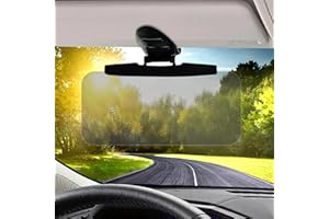 CETOON Sun Visor for Car - Car Visor Sunshade Extender Adjustable Universal Anti Glare Sunshade Polarized UV Protection Clip on Extender for Driver Passenger Side Sun Visor Extension for Short People 32x15CM