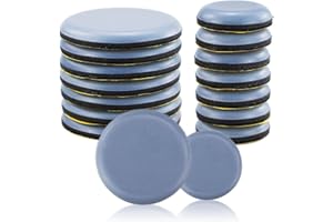 MAOQYE 16 Pcs Furniture Sliders Set, 2 Mixed Size Self Adhesive Furniture Gliders for Sofa Table Chair Carpet Hardwood Floors, Heavy Duty Round Furniture Movers Sliders for Wooden Floors(25mm & 50mm)