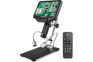 Andonstar Microscopio digitale AD407 3D HDMI saldato con 4MP UHD e 7 pollici regolabile schermo LCD USB Video microscopi per la riparazione del telefono SMT SMD fai da te