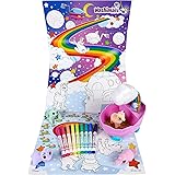 CRAYOLA Washimals Peculiar Pets - Regenbogen Wellness Set für Spielfiguren zum Bemalen und Baden, Waschsaloon für Fabelwesen,