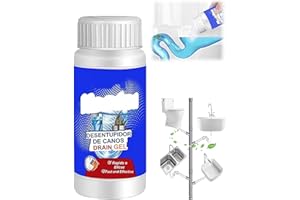 Pelinuar Leistungsstarkes Rohr-Baggermittel, Spül- & Abflussrohr-Bagger-Puder, Abflussreinigungslösung, Rohrbagger-Deodorant, befreit verstopfte Abflüsse, Abflussreiniger (2 Stück)