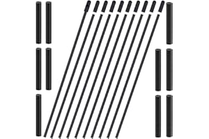 GTIWUNG Plastik Schutz Antennenrohr mit Kappen, Kunststoff Antennenrohr und Kappe Schwarz für RC Fernbedienung Fahrzeugempfänger Antenne, FRSKY XM XM X4R X4RSB S6R/D Series/TF Series IPEX4