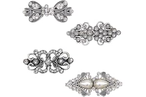 Fezf 4 Stück Vintage Strickjacke Clips Wirbel Retro Pullover Clips Antik Umhang Brosche Clips Keltisch Mantel Verschluss Clips für Frauen Mädchen