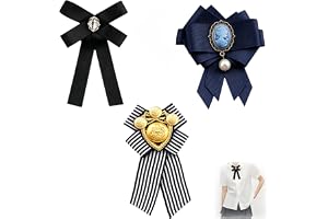 3 stycken rosettbroscher, rosettbrosch med rosett, pärlbrosch, vintage band broscher, damer vintage broschnålar, för klänning