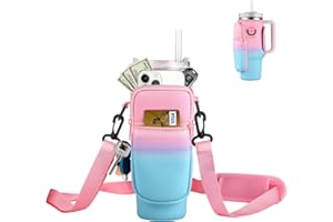 GmwyCzV Stanley Cup, torba na butelkę z wodą, torba do przenoszenia Stanley Cup 40 oz z kieszenią na telefon komórkowy, regulowany pasek, torba na akcesoria Stanley Cup torba na podróż, wędrówki,