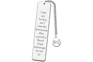 JMIMO Dad Gifts Dad Bookmark from Daughter Son Fathers Day Gift Birthday Christmas Present for dad Daddy