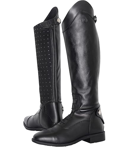 Reitstiefel Damen QHP Reitstiefel Hailey Junior – Glitzer-Look Mit