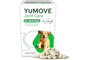 YuMOVE Joint Supplement for Dogs, Higher Strength for Joint Care, Essential Dog Hip and Joint Support for Adult Dogs Aged 6 to 8, 120 Tablets - Eco Friendly and Letter Box Ready Packaging