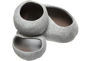 ANMOO Fish Tank Cave, Non-Toxic Hideaway Rock Aquarium Natural Ceramic Stones Decoration Accessories For Fish Shrimp to Breed/Hide/Play