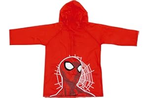 Requeteguay Urban RU Impermeable Spiderman para Niños | Chubasquero Spiderman Marvel Tipo Chaqueta con Capucha y cierre con Corchetes