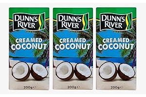 Dunn's River Pure Creamed Coconut 200g (Pack of 3)