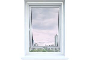 Moustiquaire Universelle Transparente avec Fermeture Éclair Apalus pour Fenêtres, en Maille Lavable et Découpable à la Taille Souhaitée 130x150 CM (Lot de 2, Blanc)