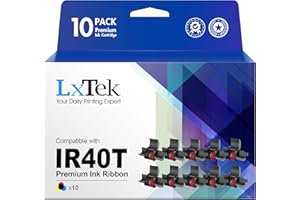 LxTek Repuesto para calculadora IR40T IR-40T CP13 MP-12D Cinta de rodillo de tinta para impresora con Canon, Sharp EL-1750V, EL-1801V (negro/rojo, paquete de 10, sellado individualmente)