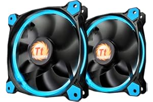 Thermaltake RIING 140 mm niebieska dioda LED ultra cichy wentylator o wysokim przepływie powietrza, dwupak CL-F048-PL14BU-A