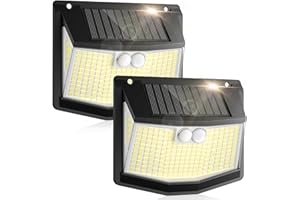 CZHHMART Luz Exterior Solar LED Jardin: 248 LED Luces Solares de 3 Modos Sensor Movimiento con 270° Iluminacion Solar Exteriores Lampara IP65 Impermeable Light Focos Exterior Solares para Jardín 2 Paquete