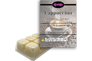 WonderWax Duftwachs Wax Melts für Duftlampe, 6 Würfel Duftmelt Wachsmelt Sojawachs Duftwachs Würfel für Raumdüfte, Wachs Duftöl Winter Indoor Schmelzen für Aromalampe Cappuccino