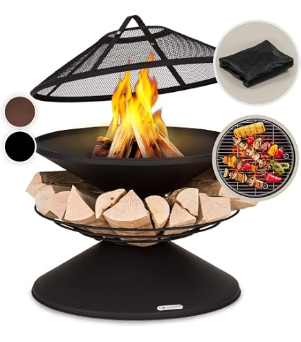 Brasero Blumfeldt Merano Circolo 3 En 1 - Brasero, Barbecue Et Table Pour Jardin