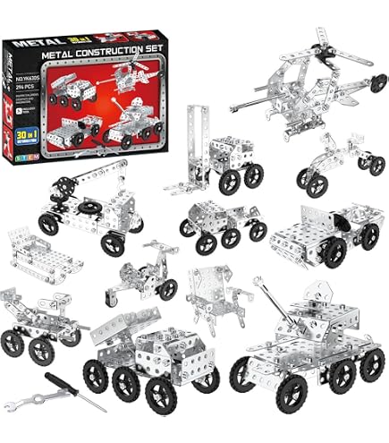 Eitech Mini Pelleteuse 116 Pièces – Kit Construction Métal – Bras Mobile, Cabine 360° – Dès 6 Ans – Fabriqué En Allemagne