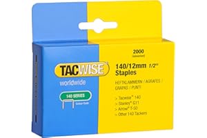 Tacwise 0348 Type 140/12mm Heavy Duty Galvanised Staples, Pack of 2000
